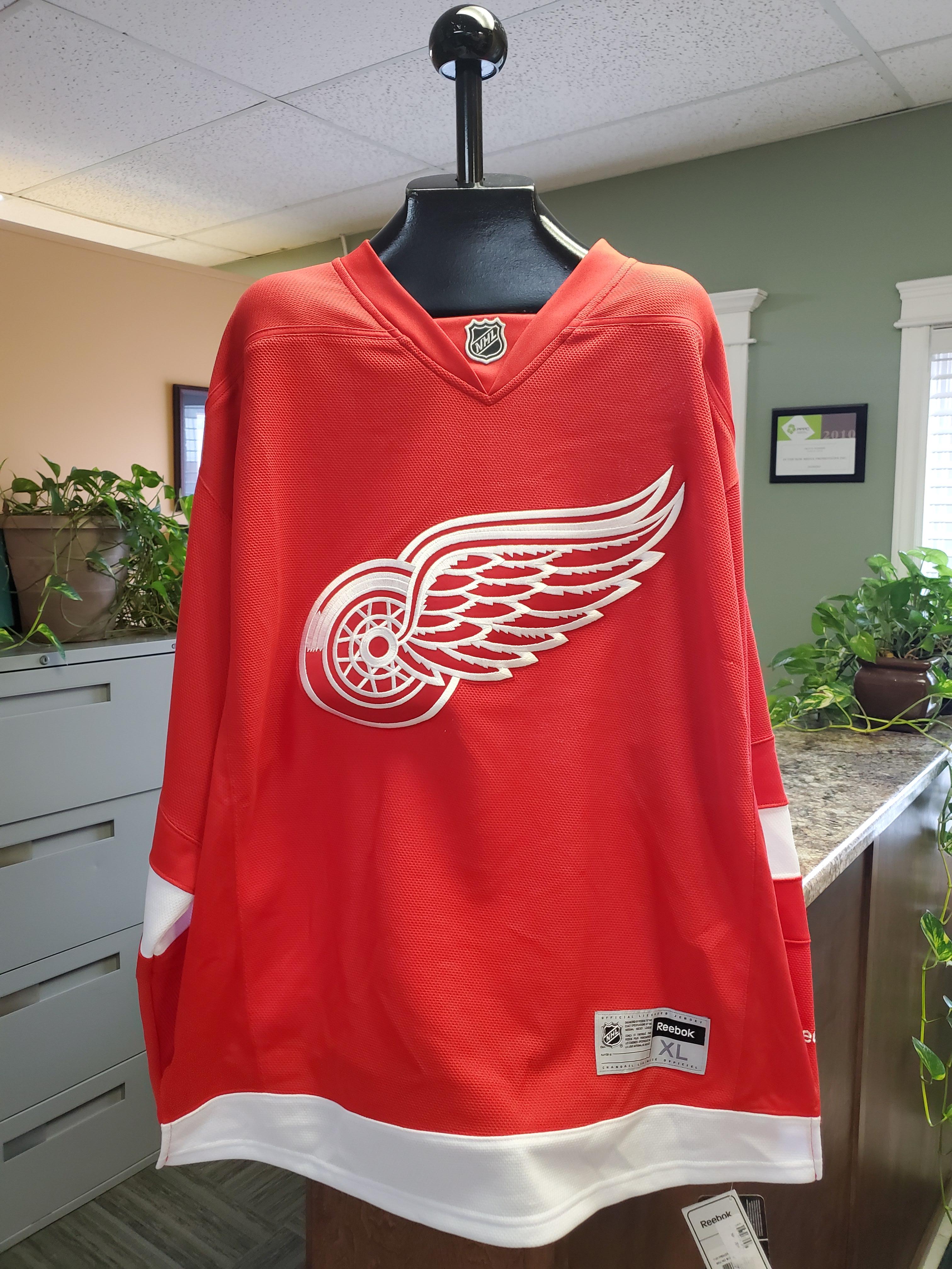 Detroit Red Wings Blank Replica Reebok Away Jersey - 726168371577