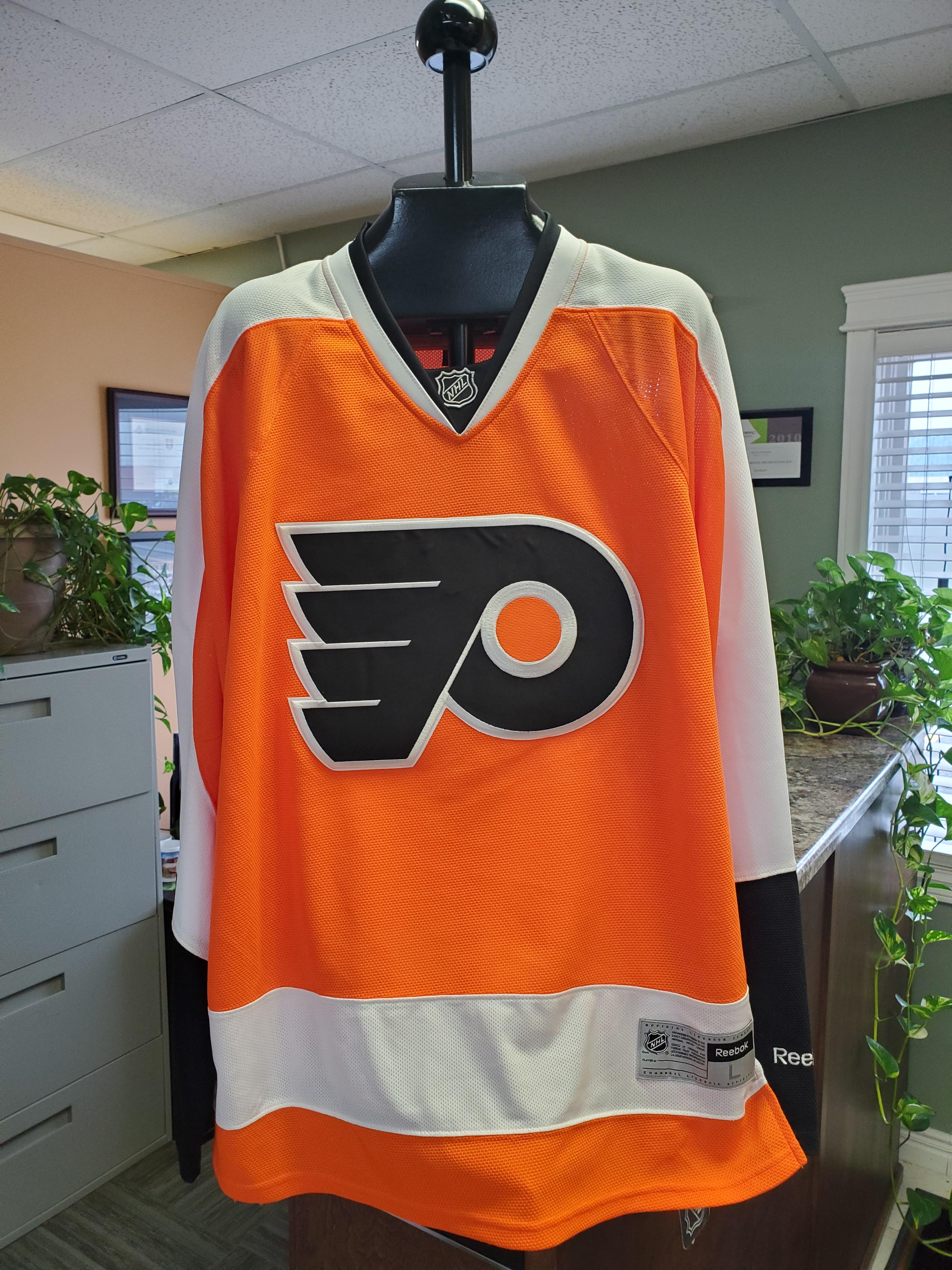 Philadelphia Flyers Reebok 7185 Premier Home ORANGE Jersey - Hockey Jersey  Outlet